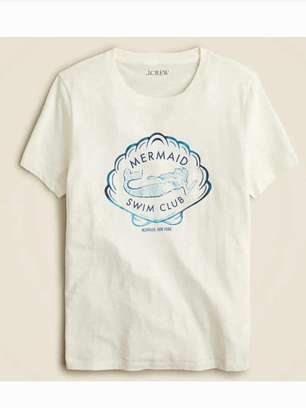 J. Crew Mermaid Swim Club Montauk Short Sleeve Crew Tee NWT